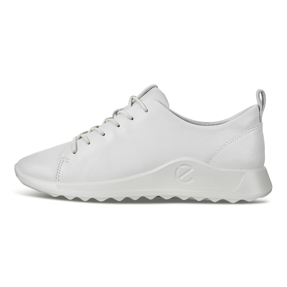 ECCO Sneakersy Damskie - Flexure Runner - Białe - QICGYZ-165